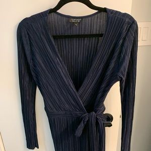 Topshop navy wrap dress